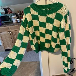 chunky checkered knit